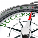 compass showing the direction of business success